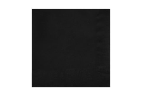 33×33 cm 2 Katlı 1/4 Kare Katlı Siyah Peçete