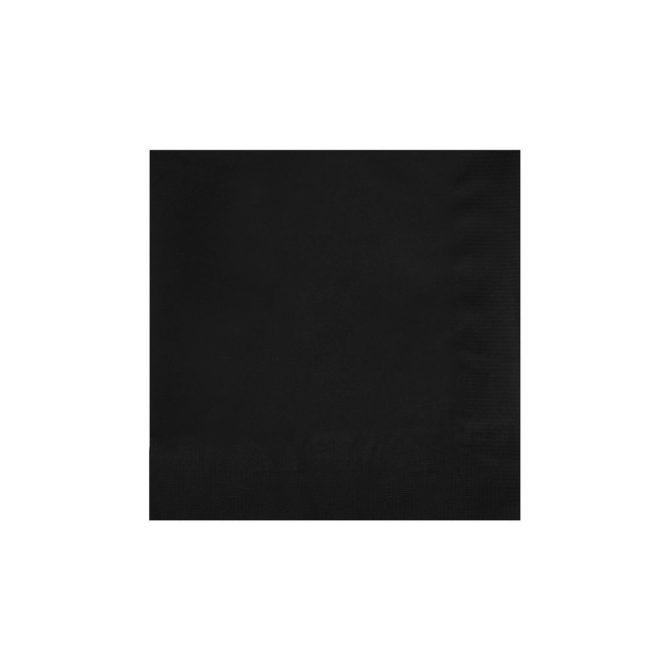 33×33 cm 2 Katlı 1/4 Kare Katlı Siyah Peçete