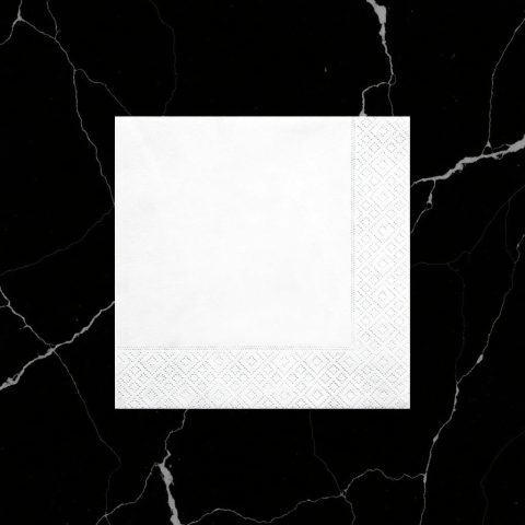 33×33 cm 2 Katlı 1/4 Kare Katlama Beyaz Peçete