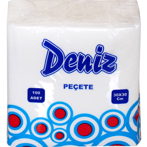 Deniz Peçete 30×30 1/4 Kare Katlama