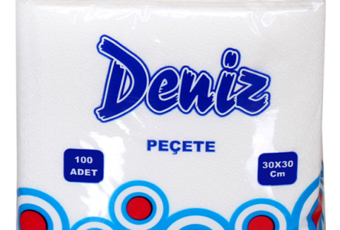 Deniz Peçete 30×30 1/4 Kare Katlama