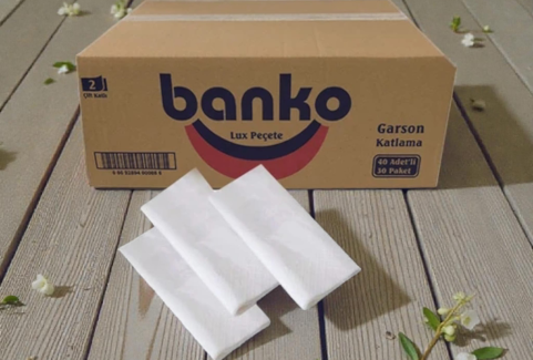 33×24 1/6 Garson Katlama Banko Lüks Peçete