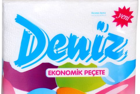 Deniz Ekonomik Peçete 24×23 cm 1/4 Kare Kare Katlama